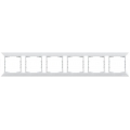 6fach Rahmen / Steckdosenrahmen / Schalterrahmen horizontal · CANDELA weiß