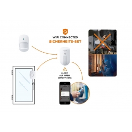More about G-Homa WiFi Mini-Alarm Kit (Zentraleinheit, Bewegungsmelder, 2x Fenster- & Türkontakt)