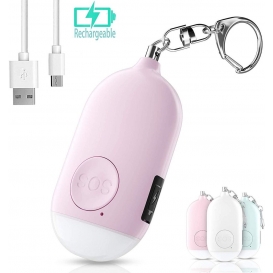 More about Wiederaufladbarer Taschenalarm - 130 dB Safesound Personal Alarm mit Taschenlampe Schlüsselanhänger, Panikalarm Selbstverteidigu
