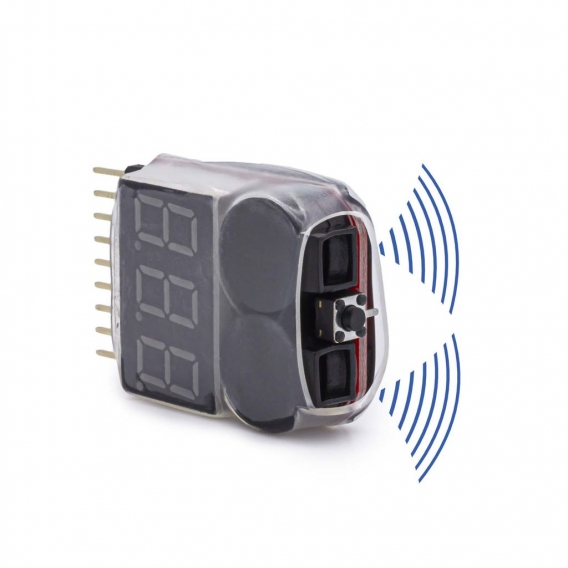 Li Po Alarm Warner 1S - 8S On Board LED Buzzer Voltage Schutz Pieper 1S 2S 3S..