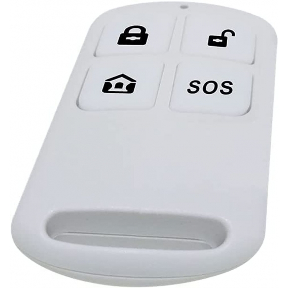 HUXGO, HXA050 W, Funkfernbedienung, kompatibel mit HUXGO Panels, SOS-Taste, Scharf- und Unscharfschaltung des Sicherheitssystems