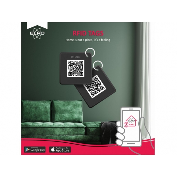 Alarm Tags 2er Set Schlüsselanhänger Handsender für ELRO AS90S Home+ Alarmsystem
