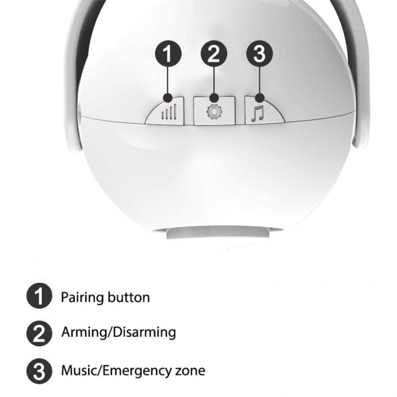 120 dB Bewegungssensor-Alarm - Drahtloses Alarmsystem mit Fernbedienung Ideal für Geschäft, Büro und Sicherheit zu Hause