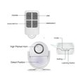 120 dB Bewegungssensor-Alarm - Drahtloses Alarmsystem mit Fernbedienung Ideal für Geschäft, Büro und Sicherheit zu Hause