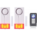 Pyzl Mengshen Tür- Und Fensteralarm - Funkalarm Mit 105 db Lautem Ton Und Hellem Licht, (2 Alarm Und 1 Fernbedienung)