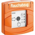 GEZE RWA Feuertaster FT4A VdS, 24 V, Aufputz, Alu Druckguss orange RAL 2011