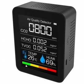 More about Kohlendioxid-Detektor Temperatur / Luftfeuchtigkeit Luftqualitaetsmonitor Digitales CO2-Messgeraet Formaldehyd-Detektor Luftanal