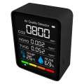 Luftqualitaetsmonitor  Kohlendioxid Detektor 5in1 CO2-Messgerät Kohlendioxid Detektor TVOC HCHO BT App 1440 Datengruppen Gasmeld