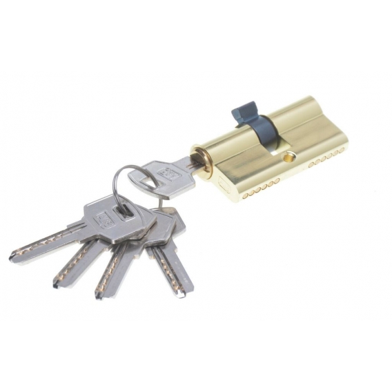Aqbau® Schließzylinder Profilzylinder 35/55 Messing inkl. 5 Schlüssel