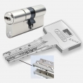 ABUS Bravus 3500 MX Magnet Doppelzylinder, Länge (a/b) 40/45mm (c＝85mm), mit 5 Schlüssel, SKG*** , Angriffswiderstandsklasse D, 