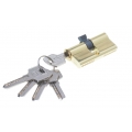 Aqbau® Schließzylinder Profilzylinder 30/40 Messing inkl. 5 Schlüssel