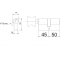 Aqbau® Profil-Knaufzylinder 45/50 Profilzylinder Schließzylinder mit Knauf, Messing