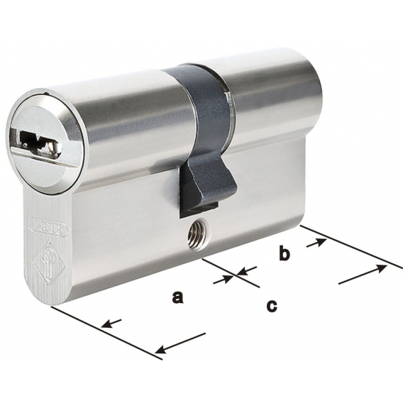 ABUS Bravus 3500 MX Magnet Doppelzylinder, Länge (a/b) 30/45mm (c＝75mm), mit 3 Schlüssel, SKG*** , Angriffswiderstandsklasse D, 