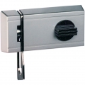 Tür-Zusatzschloss mit Sperrbügel und Drehknauf | li + re verwendbar , DM 70 | Stahl silberfärbig