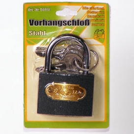 More about Vorhangschloss Stahl mit 3 Schlüsseln, Vorhängeschloss 50mm
