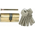 Schließzylinder für Türschloss 62 mm 6 Schlüssel 31/31 Messing