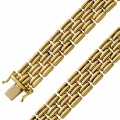 Antikes Panther Armband Gelbgold 333 8 Karat Kastenschloss Vintage 1990 Länge 18,5cm 18