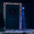 HOMMIE - Desginer Weihnachtskegelbaum Blau 84 LEDs Deko 50x150 cm, im zeitlosen Design, Gute Qualität & Einfach zu gebrauchen, D