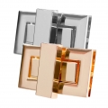 1 Set Metall Mappenverschluss Steck Dreh Verschluss Schloss, Größen Farbwahl, Farbe:rosegold, Größe:42.5x22mm