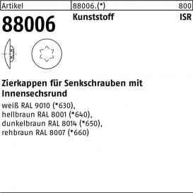 More about Zierkappe R 88006 f.Innensechsrund 20 x12 /4-4,5 Kunststoff weiß