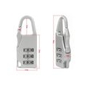 Pyzl Taschen Gepäcktür Vorhängeschloss 3-stellige Ziffernkombination Geheimer Safe Code Passwortschlösser Bookbag Anti-Diebstahl