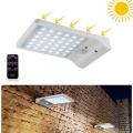 Solar Wandleuchte Außen 48 LED Bewegungsmelder Licht Dimmbar mit Fernbedienung Kabellos Wasserdichte Solarlampe für Tür Flur Weg