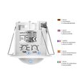 deleyCON 2x Infrarot Bewegungsmelder Unterputz Deckenmontage Innenbereich Lichtsteuerung 360° Arbeitsfeld 6m Reichweite eingebau