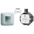 Funk Schalter Set ＝ Funk-Einbauschalter + Bewegungsmelder Präsenzmelder 110°/6m