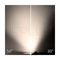 IsoLED 3-PH Schienen-Strahler fokussierbar, 35W, 30°-50°, schwarz matt, 3000K, CRI92