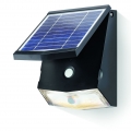 Solar LED Sensor Wandstrahler - max. 500 lm Lichtstrom - großes 2,2 W Solarmodul im Winkel verstellbar - 2 Betriebmodi - Abm: 18