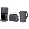 BOMMANN Frühstücks-Set Grau (Kaffemaschine+Toaster+Wasserkocher)