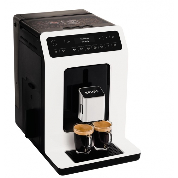 Krups Evidence EA8901 Freistehende vollautomatische Espressomaschine 2,3L 2Tassen White - Kaffeemaschine (Freistehend, Espressom