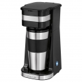 Clatronic KA 3733 Kaffeemaschine für Coffee To Go, inkl. 0,4 Liter Kaffeebecher aus Edelstahl, ideal für Auto, Büro und unterweg