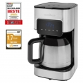 ProfiCook Kaffeeautomat PC-KA 1191 für 8-10 Tassen, elektronische Aromawahlfunktion, Sensor Touch-Bedienung, Edelstahl-Thermokan