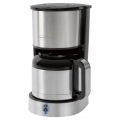 Clatronic KA 3756 Thermo-Kaffeemaschine, Filterkaffeemaschine für 8–10 Tassen Kaffee (ca. 1,2 Liter),  Filtereinsatz, Edelstahl-