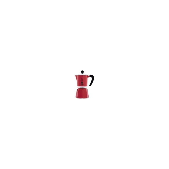 Bialetti Rainbow, Italienische Espresso-Kaffeemaschine, Aluminium, 3 Tassen, Rot