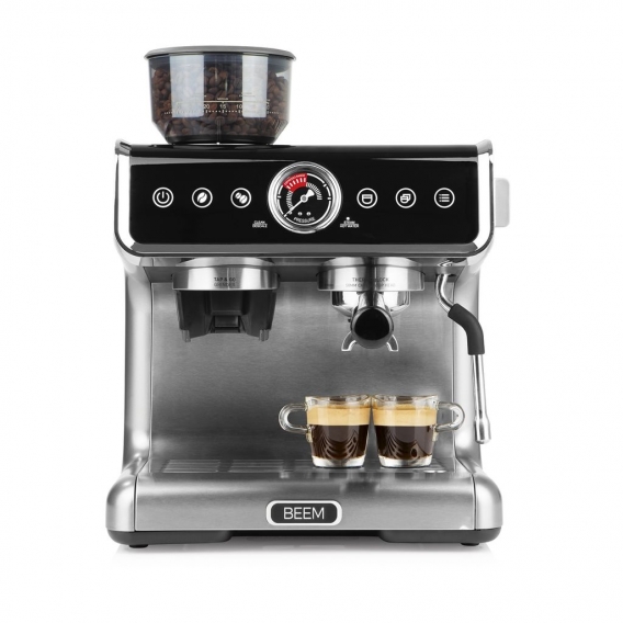 BEEM ESPRESSO-GRIND-PROFESSION Espresso-Siebträgermaschine mit Mahlwerk - 15 bar Espressomaschine Siebträger Maschine Barista Ka