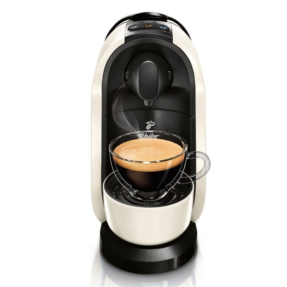 Tchibo Cafissimo Pure Kaffeemaschine Kapselmaschine inkl. 30 Kapseln für Caffè Crema, Espresso und Kaffee, Weiß