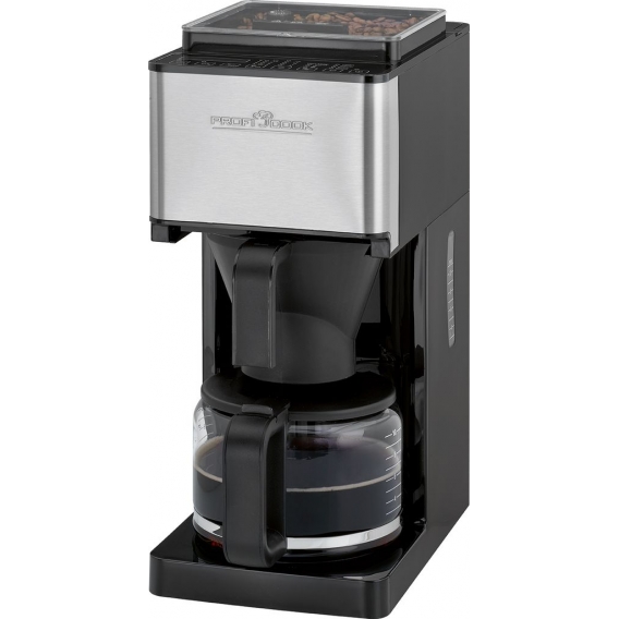 ProfiCook Kaffeeautomat mit Mahlwerk PC-KA 1138 edelstahl/schwarz für 8-10 Tassen