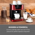 Klarstein Arabica Espressomaschine ,Leistung: 1050 Watt ,15 bar ,Touch-Bedienfeld ,abwaschbares Tropfgitter ,abnehmbarer Wassert