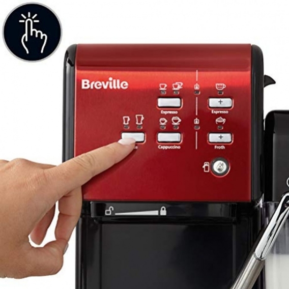 Breville PrimaLatte II Kaffee- und Espressomaschine VFC109X-01, 19 bar, für Kaffeepulver oder Pads geeignet, Integrierter automa