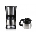 Edelstahl Filterkaffeemaschine mit Timer & 2x Isolierkanne, Kaffeefiltermaschine