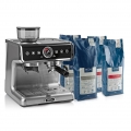 BEEM ESPRESSO-GRIND-PROFESSION Espresso-Siebträgermaschine mit Mahlwerk + 2x ESPRESSO PERFETTO Ganze Bohne + 2x CAFÉ CREMA Ganze