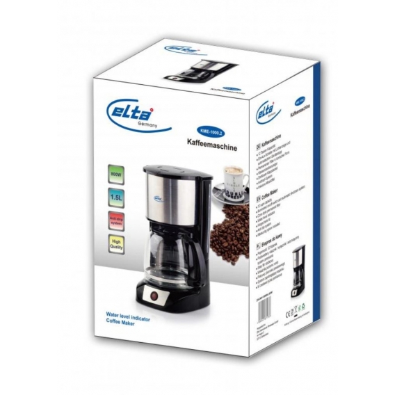 ELTA KME-1000.2 Kaffeemaschine, 1,5 l, 800 W, Schwarz