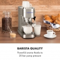 Klarstein Futura Kaffeemaschine ,Siebträgermaschine 1450 Watt , 20 bar ,Barista-Qualität ,Thermo-Block Heizsystem ,Zweifach Ausg
