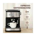 HOMCOM Espressomaschine Kaffeemaschine aus Edelstahl Siebträgermaschine mit Milchschäumer 1,5L Wassertank 15 Bar für Espresso Ca