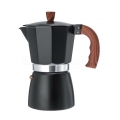 Aluminium Espresso Kaffeemaschine nach italienischer Art Perkolator Kochfeld Kessel Schwarz 300ml 548.71g