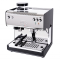 Quick Mill 02835 Superiori Profi CON Macinacaffe' Traditionelle Espressomaschine, Edelstahlgehäuse, Milchaufschäumer
