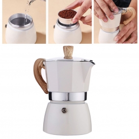 More about Aluminium Espresso Maker Herd Espresso Maker Klassische Italienische Stil Moka Topf Macht Köstliche Kaffee Farbe Weiß 300ml