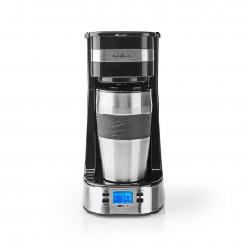 More about Nedis Kaffeemaschine | max. Kapazität: 0.4 l | Anzahl Tassen auf einmal: 1 | Warmhalten | Timer einschalten | Schwarz / Silber N